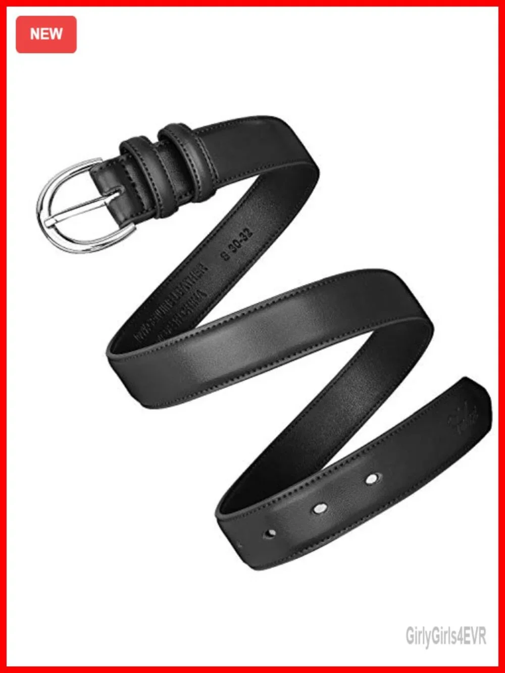 Genuine Leather Dress Belt Single Prong Buckle Classic Office Casual